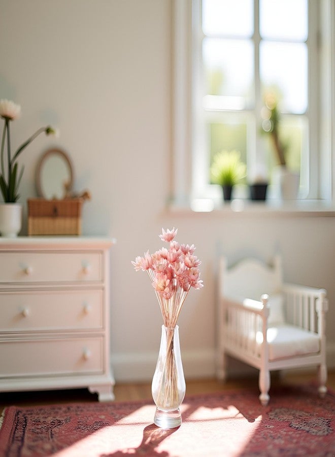 Qintreesify Pink Mini Flower Vase, 1/12 Scale Miniature Dollhouse Accessories Decor, Doll House Mini Flower Bowl Elegant Decoration for Mini Scene Excellent Quality - Image 3